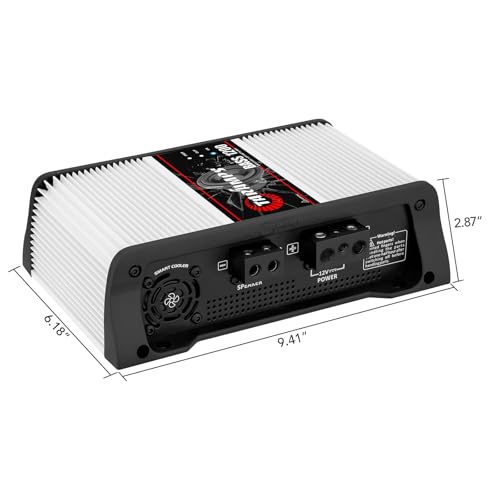 Taramps BASS 1200 1 Ohm 1 Channel Mosfet Amplifier 1200 Watts RMS, Monoblock, Crossover, Bass Boost, RCA/High Level Input, Class D, Car Audio System Monitor Level Remote Included, Great for Subwoofers