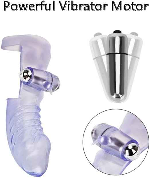 Finger Sleeves Vibrator G-spot Clit Massager Stimulator, Female Lesbian Bullet Vibration Masturbator Sex Toys, Vagina Orgasm Anal Adult Erotic Sex Toys for Women Couples (A)