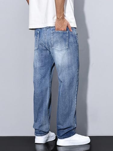 JMIERR Mens Baggy Jeans Stretch Casual Loose Fit Jeans Streetwear Denim Pants