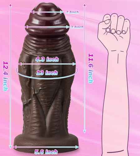 13 Inch Girth Huge Thick Dildo Sex Toys - 12 inch Long Dual-Layer Silicone Big Dildos Lifelike Giant Dildo for G Spot and Anal Hands Free Play, Big Adult Penis Sex Toys for Women Men Advanced Player