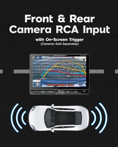 Power Acoustik CPAA-70D10F Car Stereo - Apple CarPlay & Android Auto Head Unit, 10.6" Floating Double DIN Touchscreen Car Stereo with Bluetooth, Aux Input, USB, SD, AM/FM Receiver, CD DVD Player