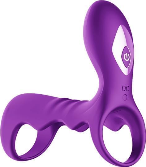 Vibrating Cock Ring Couples Sex Toys - MOOLIGIRL Dual Penis Ring Vibrator with Fox-Shaped Clitoral Stimulator & 4.6in G Spot Vibrator, 10 Vibration Modes Adult Toys for Men Women, Female Male Sex Toy