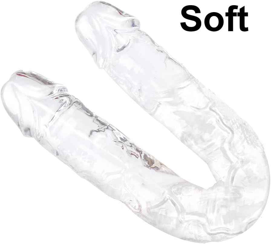 Umania Double-Ended Realistic Dildo Clear TPE Flexible