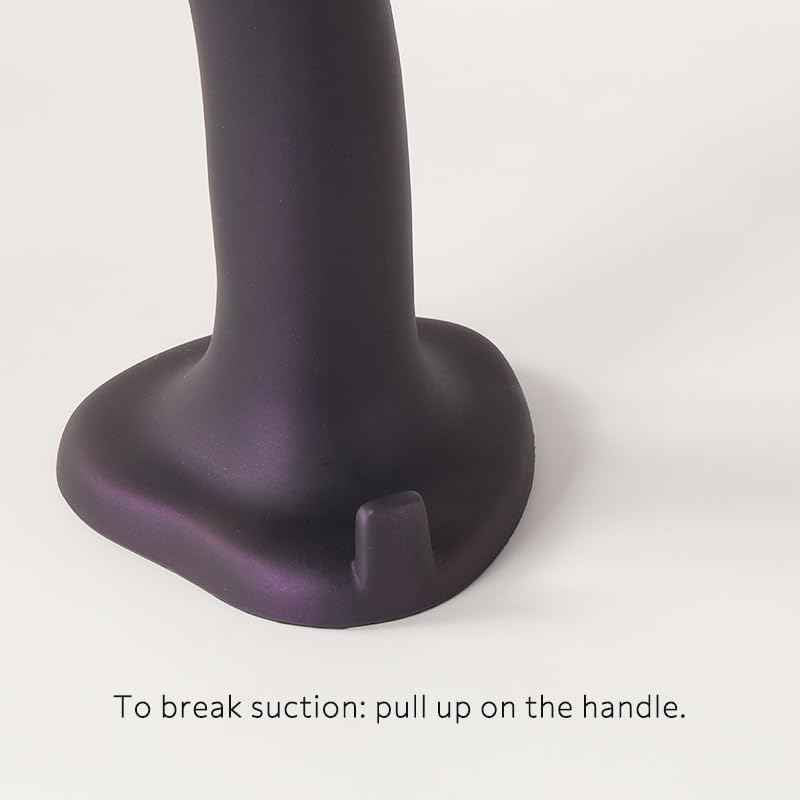 Lossless 7 Inch Beginner Curve Dildo Silicone Subtle Amethyst