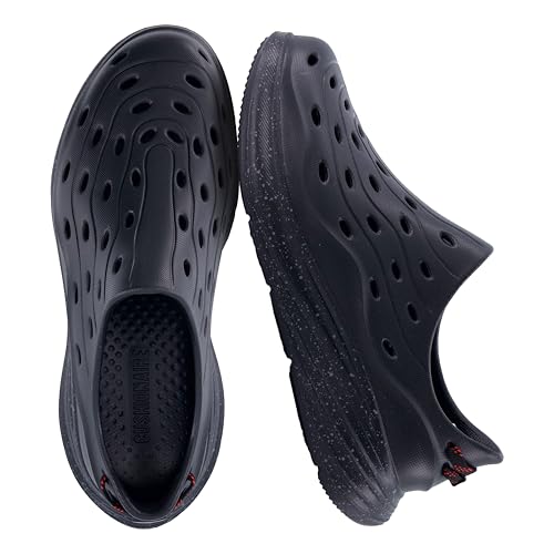 CUSHIONAIRE Fuel EVA Recovery Shoes for Men, Lightweight Slip On Waterproof Sneaker Clogs with Cushioned Footbed and Ventilated Design