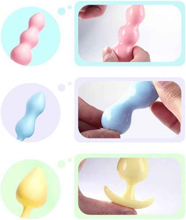 3Pcs Anal Butt Plug for Beginner Anal Training Kit Anal Toys for Men Different Sizes Adult Anal Sex Toy for Men Women Masturbation Unisex Anal Toy Set