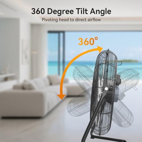 CCGIRU Industrial Floor Fan Shop Fan Heavy Duty