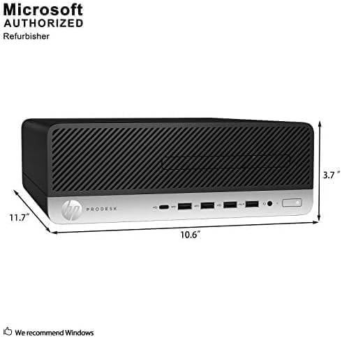 HP ProDesk 600 G3 SFF Desktop Computer with 21.5" FHD Monitor, Intel Quad Core i5-6500, 16GB DDR4, 256GB SSD, DisplayPort, Keyboard & Mouse, WiFi, BT, Windows 11 Pro (Renewed), Black