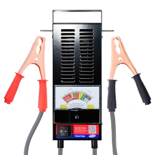 TOPDC 6V/12V Automotive Battery Load Tester 130 Amp 100-1000 CCA Car Battery Tester Alternator Tester for Car Truck RV Motorcycle Boat ATV