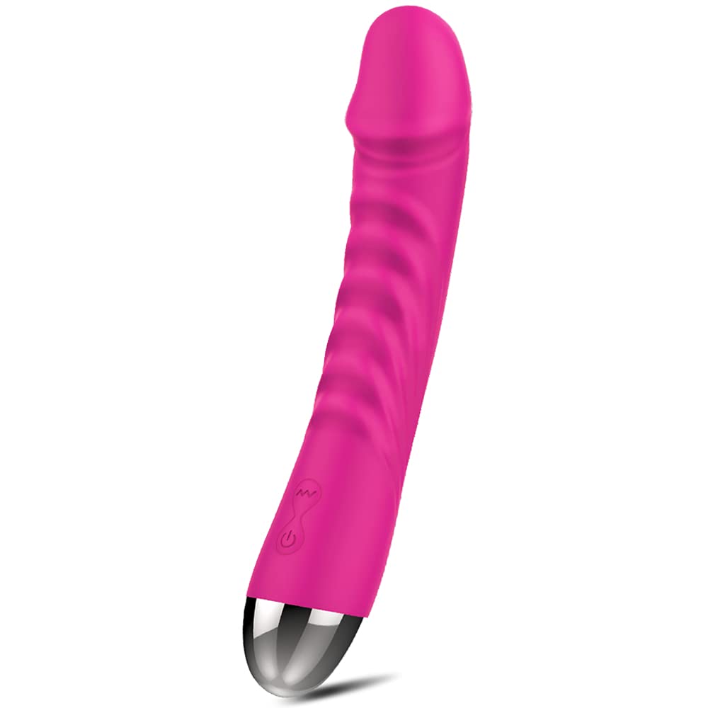 G-Spot Vibrator for Women - Realistic Silent Dildo with 10 Vibrations, Waterproof Soft Silicone Adult Toy for Clitoris, Nipple & Vagina, Perfect for Solo or Couples