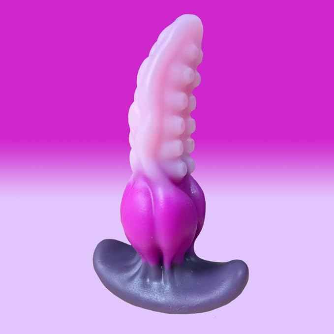 Tentacle Butt Plug with Big Knot,Liquid Silicone Anal Plug with Bumps,Wearable Monster Adult Sex AnalToy,Fantasy Sex Gifts,S&M Anal Trainer Masturbation for Men Women Lesbian Gay and Couples