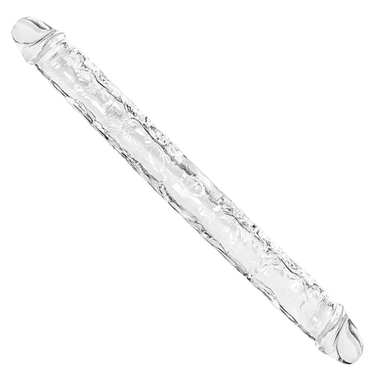 11.8 inches Double Dildo Crystal Realistic Anal Long Dildo Penis with Veins and Glans for Women/Men/Lesbian