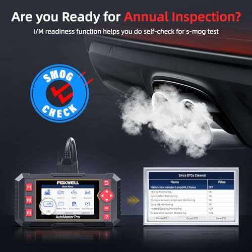 FOXWELL Car Scanner NT604 Elite OBD2 Scanner ABS SRS Transmission, Check Engine Code Reader for Cars and Trucks, Diagnostic Scan Tool with SRS Airbag, Automotive Diagnostic Tool with Live Data