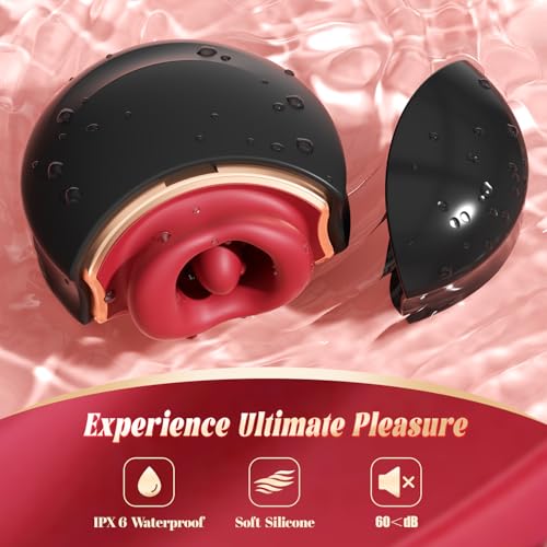 Vibrator Adult Sex Toys for Womens - 3IN1 Mouth Tongue Vibrators Rose Sex Toy with 10 Tongue Licking & 10 Vibrating Modes, Clitoral Nipple Anal Adult Toys Vibrators for Female and Couple Games