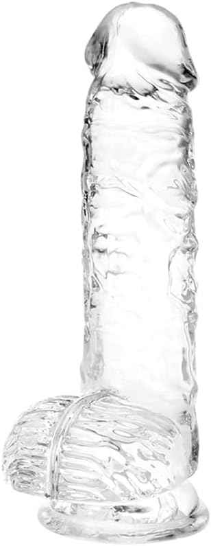 Umania Realistic Clear 6-Inch Dildo with Suction Cup