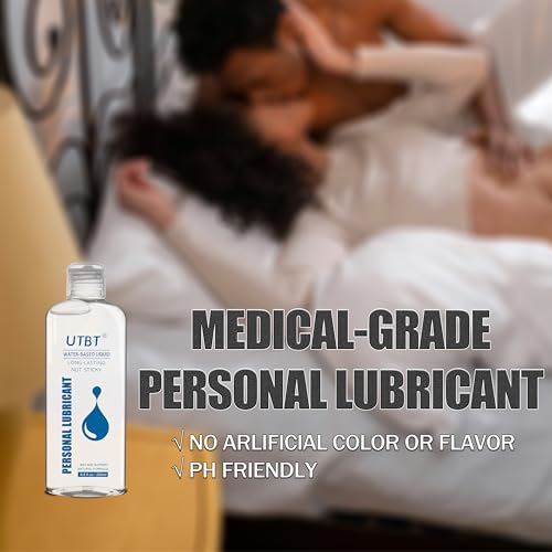 UTBT Water Based Lube Personal Lubricants,Sex Lube Toy Friendly Natural Feeling Lube for Women Men and Couples Non-Staining 6.8 Fl Oz