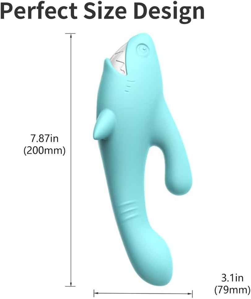 duubee Rabbit Ears Rechargeable Personal Vibrator 8 Modes Blue