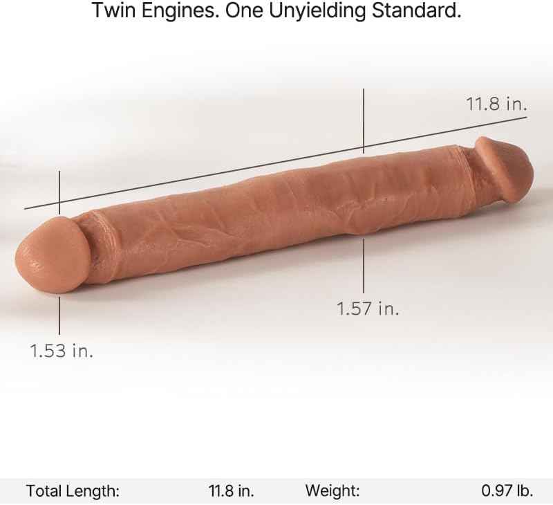 RAWFILE ARCHIVE 11.8in Double Ended Dildo Silicone Realistic 1.57in