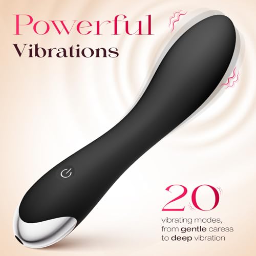 MOOLIGIRL Sex Toys Women, Powerful G Spot Vibrator with 4 Replacement Silicone Heads, Adult Sex Toys for Women and Couples, Waterproof IPX6 Vibrating Dildo for Clitoral Nipple and Anal