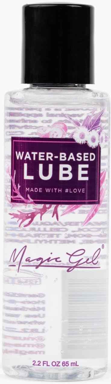 Magic Gel Water-Based Personal Lubricant | Lube for Men, Women and Couples | Clear Non-Staining | Unflavored 2.2 Oz
