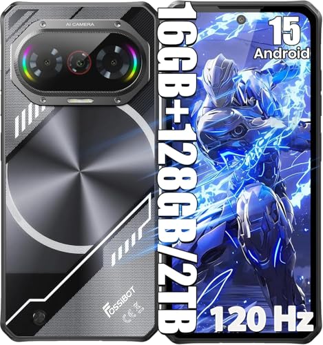 FOSSIBOT F114 Rugged Smartphone Android 15 50MP Camera Black