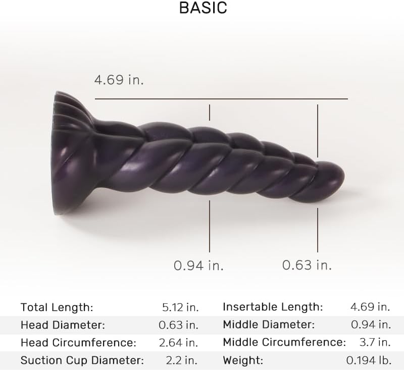 Lossless 4 Inch Ribbed Dildo Unicorn Design Small