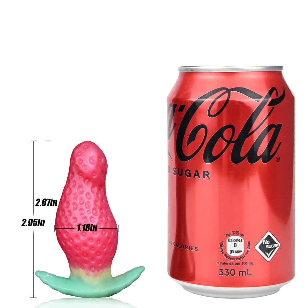 Soft Strawberry Butt Plug Anal Stretcher Prostate Massager Liquid Silicone Realistic Dildo G-spot Stimulation Anal Sex Toys for Advanced Men Women Couple Romi