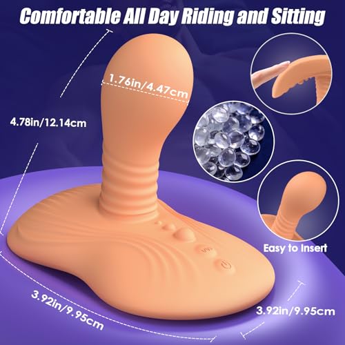 Prostate Massager Anal Dildo Anal Toys, BEISAR Grinder Butt Plug Male Sex Toys for Men Women Sex Toy Adult Toys 9 Vibrating 3 Thrust, Anal Plug G Spot Ride Strapless Strap-On Dildo New