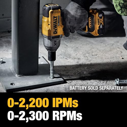 DEWALT 20V MAX XR Brushless High Torque 1/2" Impact Wrench with Detent Anvil