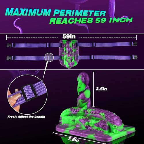 Monster Tentacle Dildo Riding Grinder Sex Toy, Fantasy Dildo Strap On Silicone Octopus Dildos with Adjustable Straps for Chair Swing Pillow Sofa Cushion Play, Adult Sex Toys Women Lesbian Couples