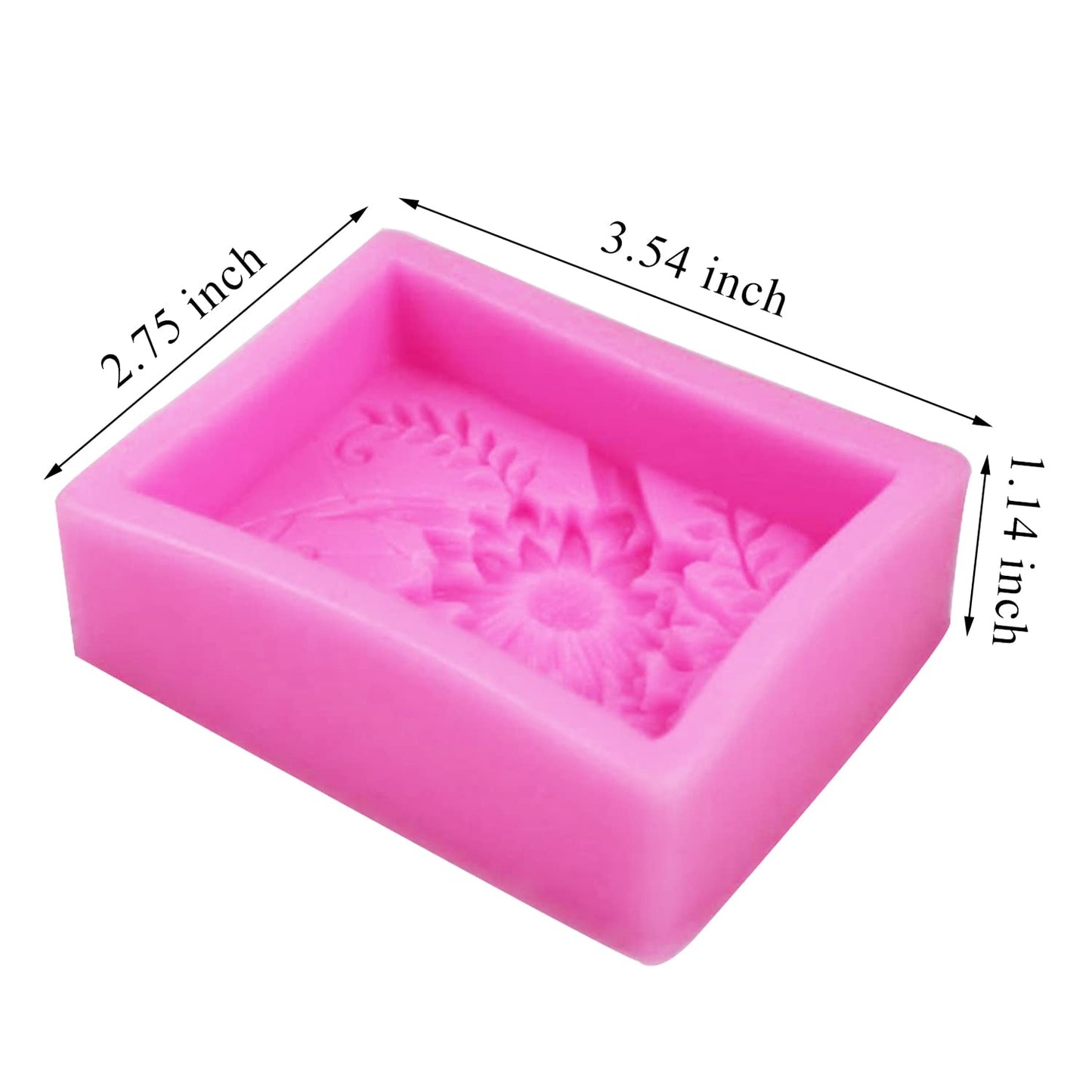 Silicone Soap Molds, AIDOIT 2 Pack Butterfly Flower Soap Molds 3D Floral Silicone Molds for Handmade Soaps DIY Candles Chocolates Biscuits Cakes Muffins Art Crafts