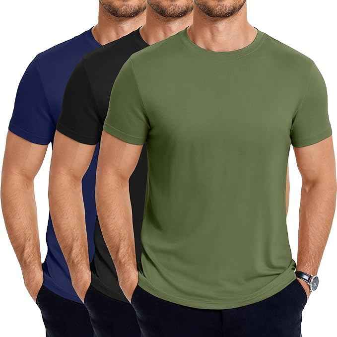 BILLIONHATS 12 Pack Plus Size Men's Cotton T-Shirts Bulk Big & Tall, Premium Fitted, Lightweight Classic Short Sleeve Tees