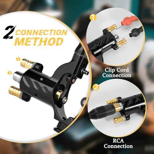 Rotary Tattoo Machine Kit, ATOMUS Tattoo Motor Gun with Power Supply Foot Pedal Clip Cord Handle Grip 3RL 7M1 Cartridge Needles Grommets Tattoo Liner Shader Kit