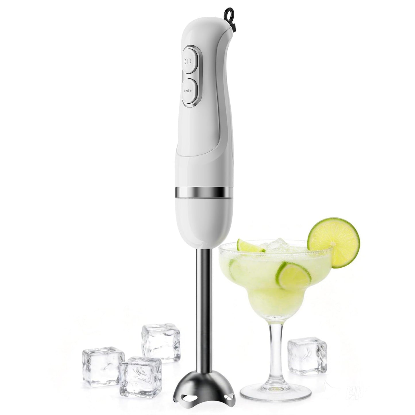 Turelar Immersion Blender Handheld Corded Hand Blenders Set 1100W, Trigger Variable Speed 5 in 1 Stick Emulsifier with Chopper, Whisk and Frother for Soup, Baby Food and Smoothies