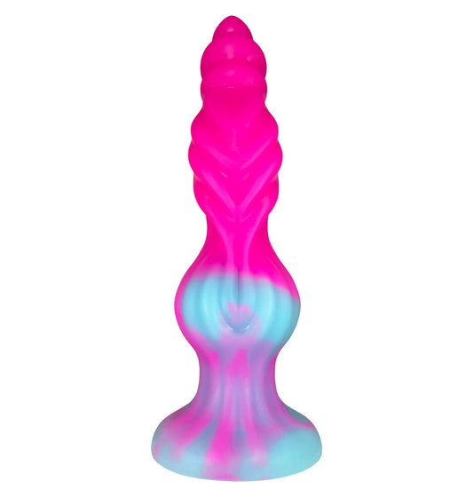Fantasy Dragon Dildo Silicone Soft Anal Dildo for G Spot Vaginal Anal Play, 7.5 inch Realistic Monster Dildos with Big Knot, Pink Suction Cup Dildos Adult Sex Toys for Women, Men