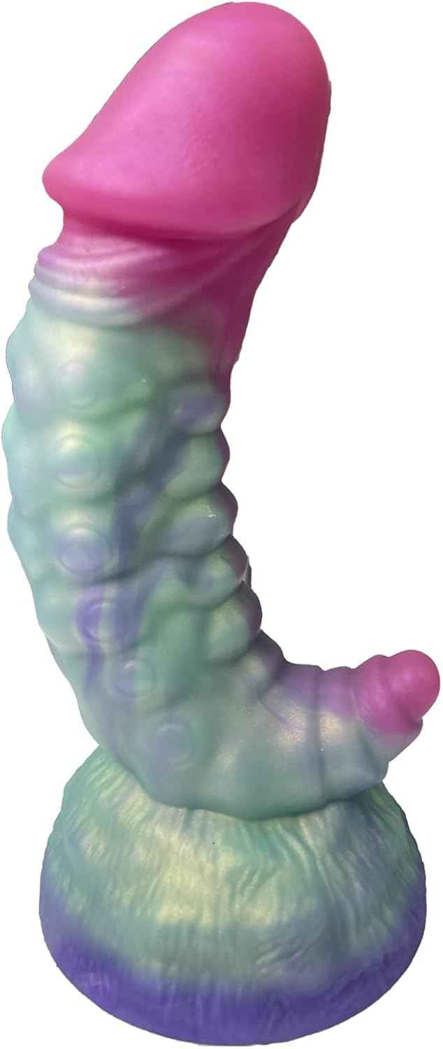 7.2" Creature Cocks Dildo， Realistic Monster with Strong Suction Cup for Hands-Free Pleasure, Dog Knot Silicone Dildo Soft Lifelike Dick for Beginner & Couples Anal Vaginal Sexy Play.