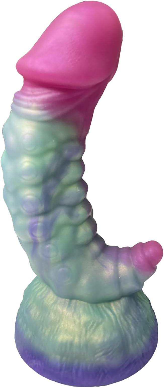 7.2" Creature Cocks Dildo， Realistic Monster with Strong Suction Cup for Hands-Free Pleasure, Dog Knot Silicone Dildo Soft Lifelike Dick for Beginner & Couples Anal Vaginal Sexy Play.