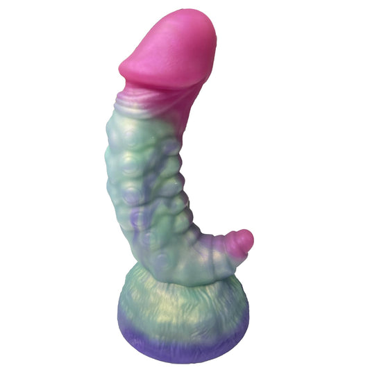 7.2" Creature Cocks Dildo， Realistic Monster with Strong Suction Cup for Hands-Free Pleasure, Dog Knot Silicone Dildo Soft Lifelike Dick for Beginner & Couples Anal Vaginal Sexy Play.