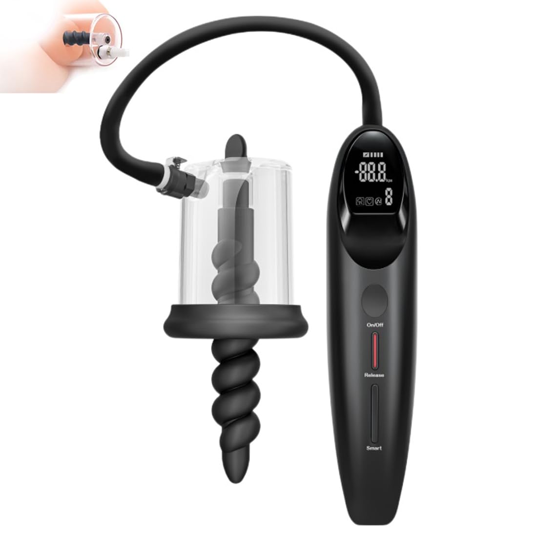 Electric Pump Anal Vacuum Pump, Automatic Pump Anal Plug Vaginal Pussy Dildo Pump Expander, Anal Beads Wand Pumps Enlarger, Prostate Massager Stimulator Masturbator Adult Sex Toys