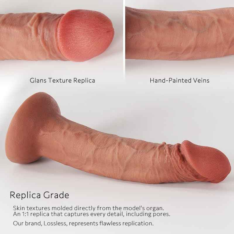 Lossless No.53 Realistic Silicone Dildo with Suction Cup 8 Inch