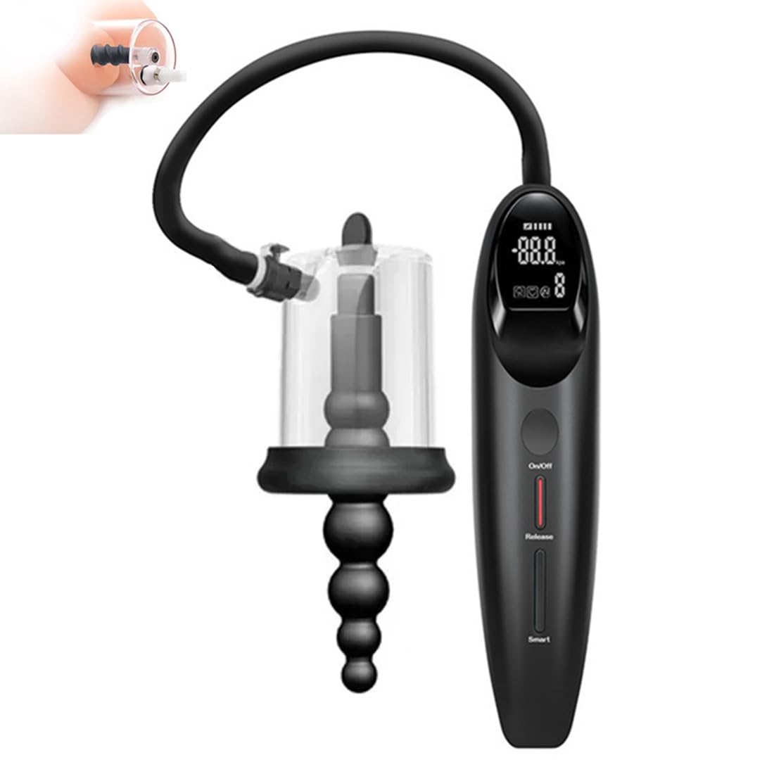Electric Pump Anal Vacuum Pump, Automatic Pump Anal Plug Vaginal Pussy Dildo Pump Expander, Anal Beads Wand Pumps Enlarger, Prostate Massager Stimulator Masturbator Adult Sex Toys