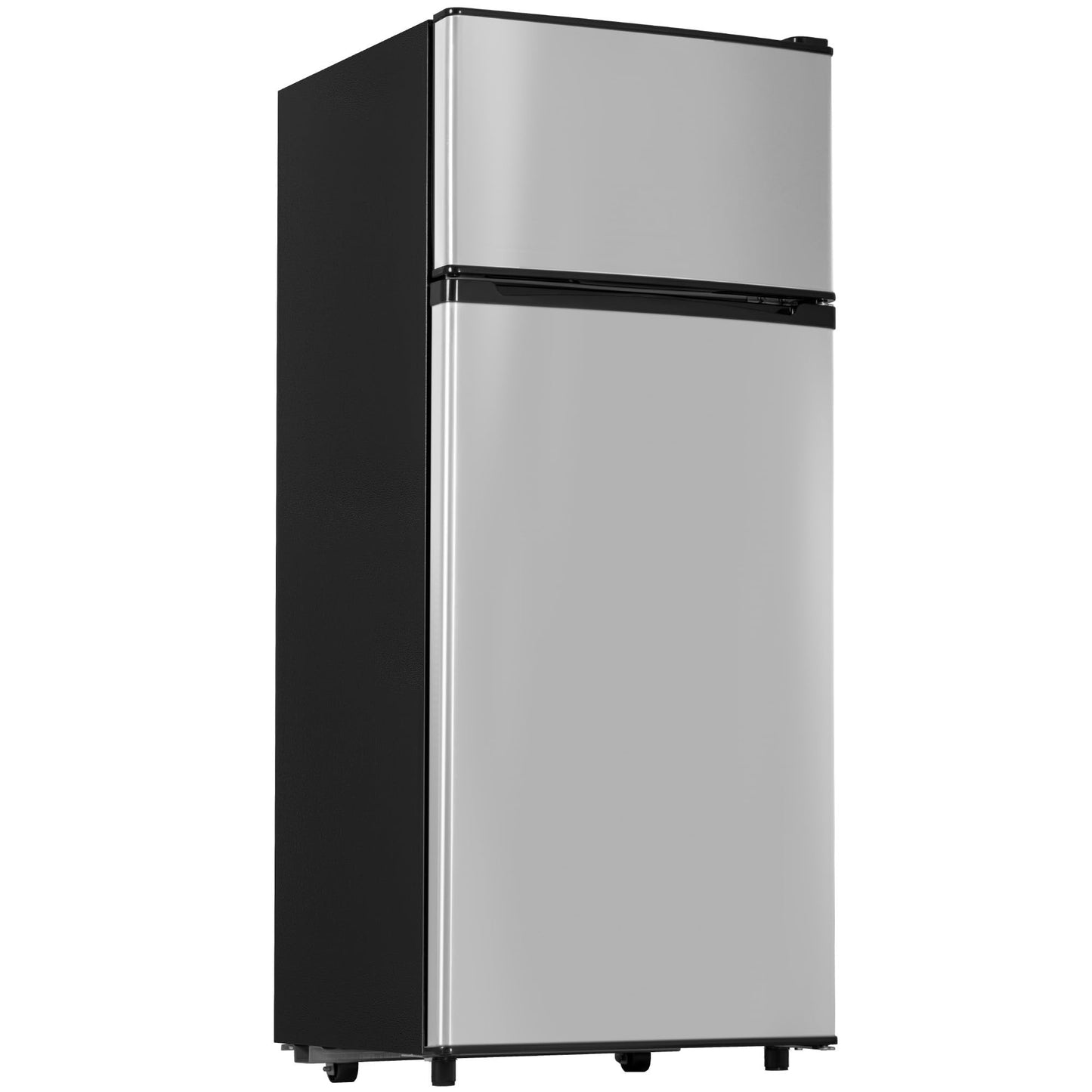Manastin 3.55 Cu.Ft Mini Fridge with Freezer, Small Refrigerator with 2 Doors for Kitchen, Dorm, Office and Bedroom, Mini Refrigerator with Adjustable Shelves (Black)