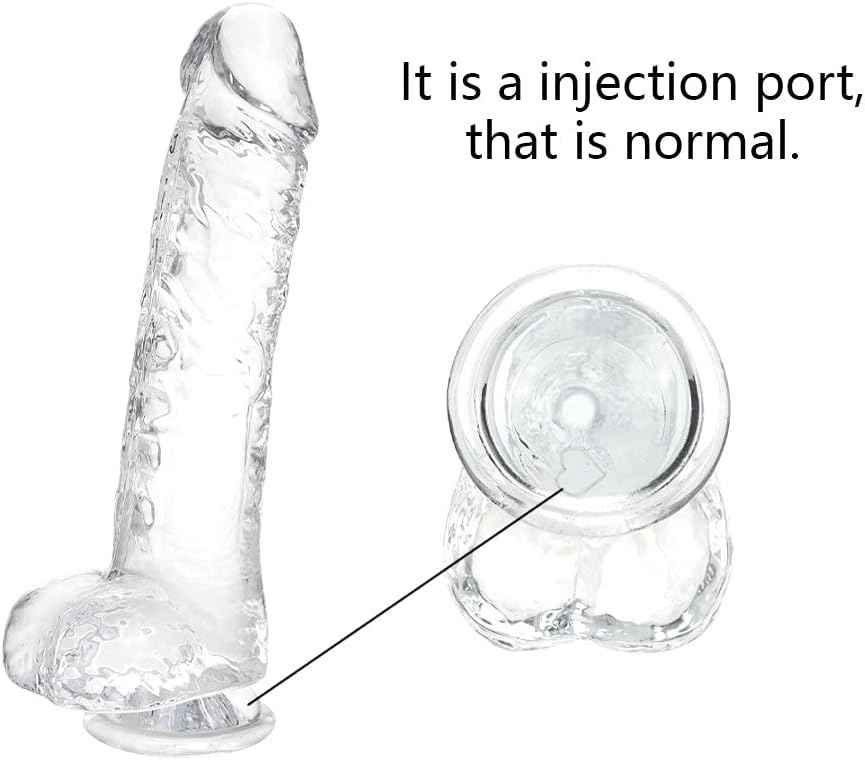 Umania Realistic Clear 6-Inch Dildo with Suction Cup