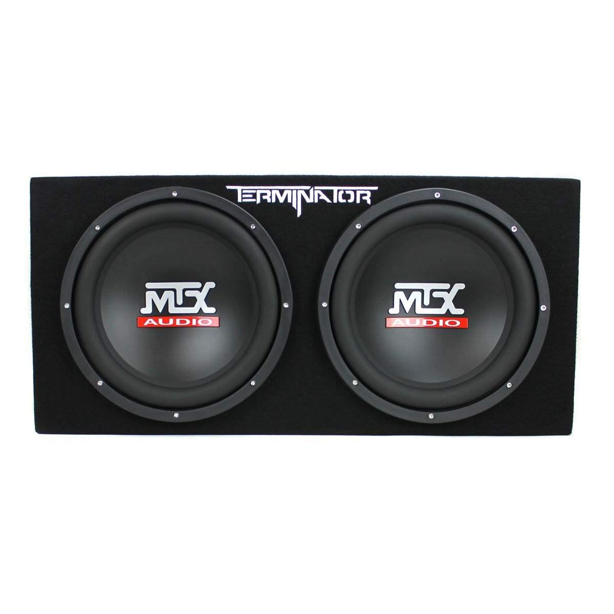 MTX 12-Inch 1200-Watt Car Audio Dual Loaded Subwoofer Box Enclosure with Venting System (2 Pack)