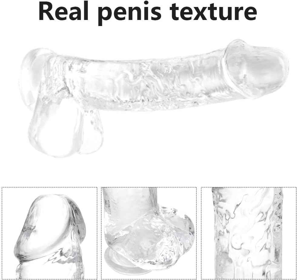 Umania Realistic Clear 6-Inch Dildo with Suction Cup