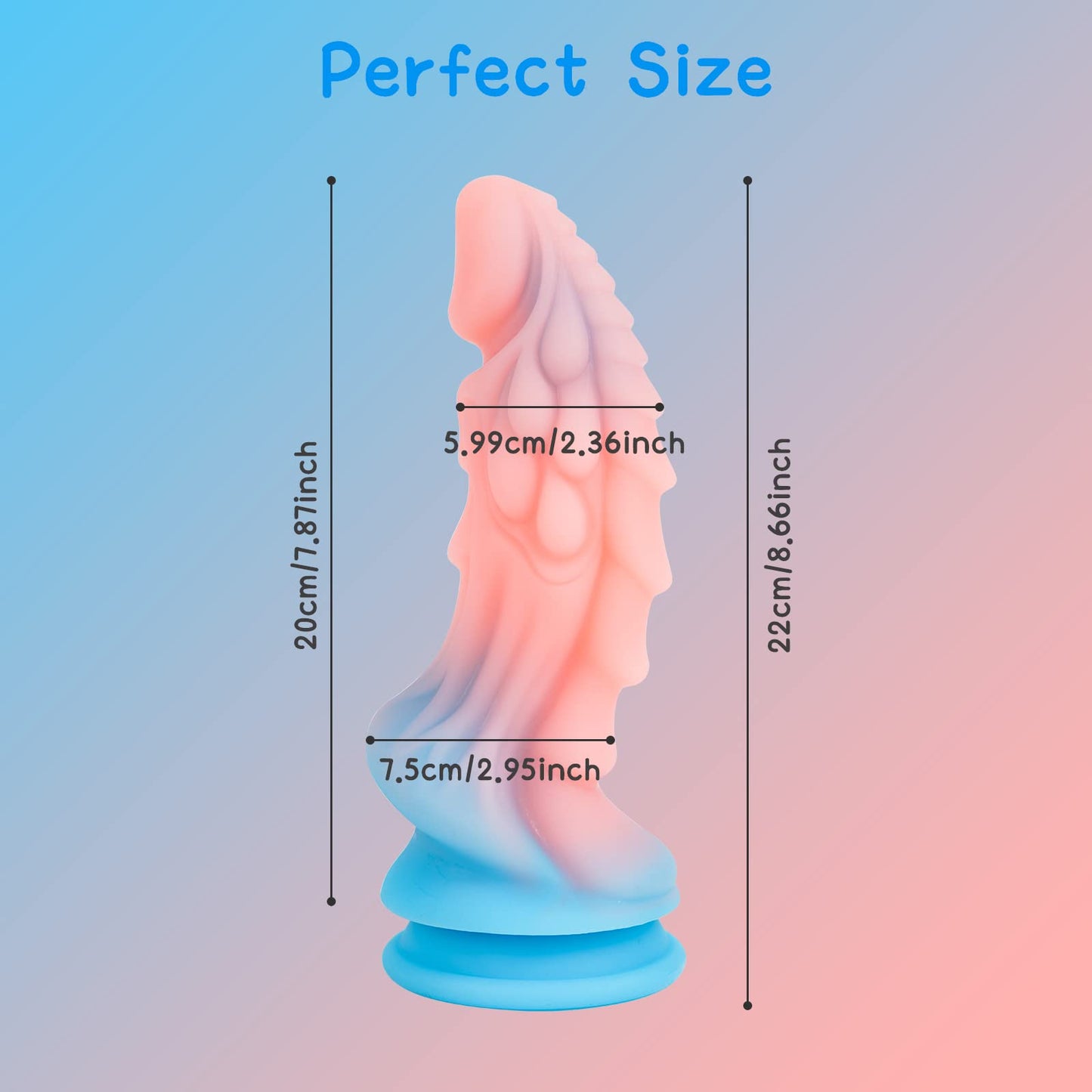 Realistic Silicone Dildo for Women: 8.66 Inch Big Dragon Monster Dildo with Strong Suction Cup for Hands-Free Play, Large Anal Plug Dildo Adult Sex Toys for Female or Men