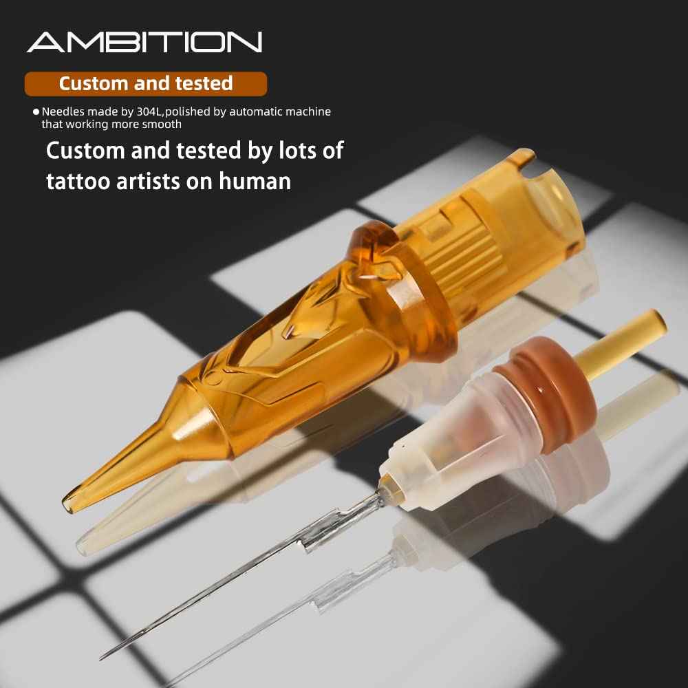 Ambition Glory Tattoo Cartridges Needles Disposable 20pcs 0.25mm Round Liner for Rotary Tattoo Machine Supply