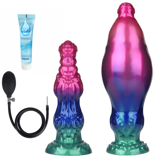 Sex Toys Butt Plug Anal Dildo, Huge Anal Inflatable Dildo Silicone with Suction Cup