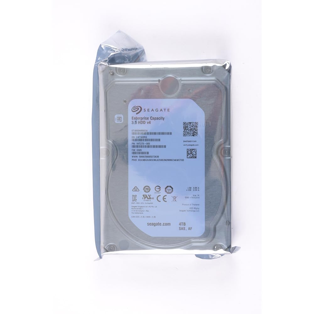 SEAGATE ST4000NM0034 3.5 4TB 7200RPM SAS 12GB Hard Drive Seagate Technology ST4000NM0034 Seagate Hard Drives (Renewed)