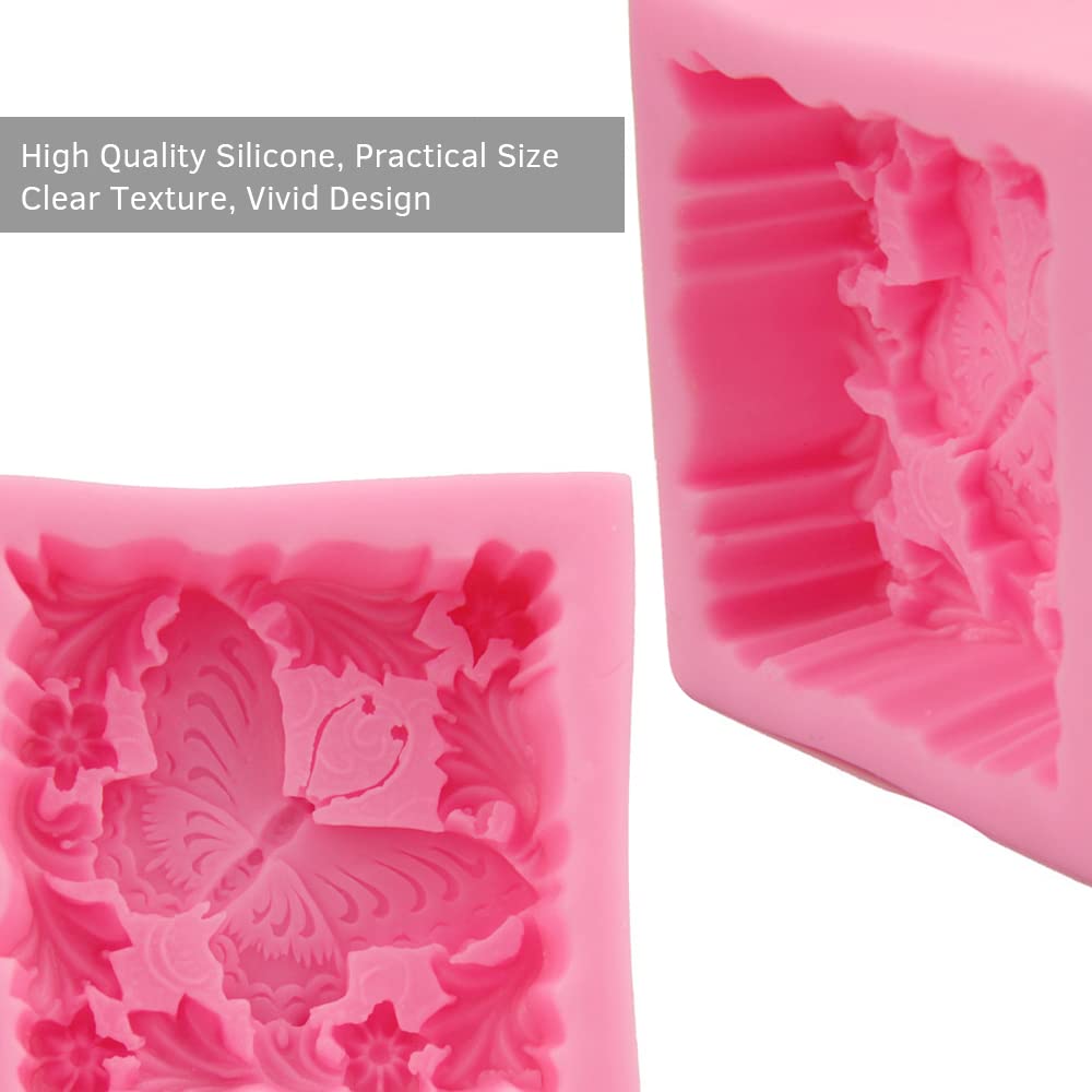 Wehous 2PCS Silicone Soap Molds, 3D Fairy Flower Silicone Molds for Fondant Chocolate Candy, Cute Angle Molds for Handmade Soap Wax Clay Art Crafts Decor Gift Soap Making Supplies